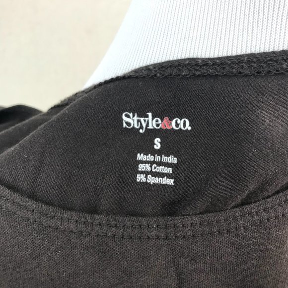 Style & Co Espresso Brown Cap Sleeve Lightweight Top - Picture 10 of 11